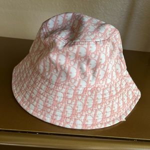 authentic dior pink trotter vintage bucket hat